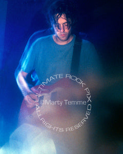 Photo of Jason Pierce of Spiritualized in concert in 1997 by Marty Temme