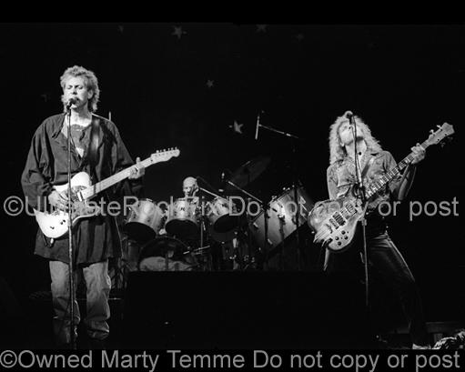 Photos of Mark Andes and Jay Ferguson of Spirit in Concert in 1985 by Marty Temme