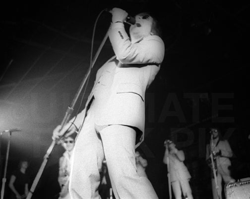 Photo of Southside Johnny and the Asbury Jukes in concert in 1977 by Marty Temme