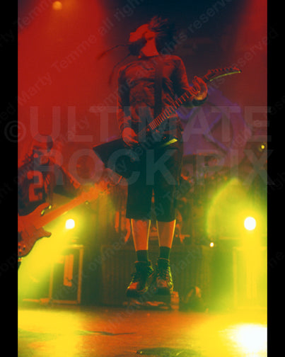 Art Print of Wayne Static of Static-X in concert in 2001 by Marty Temme