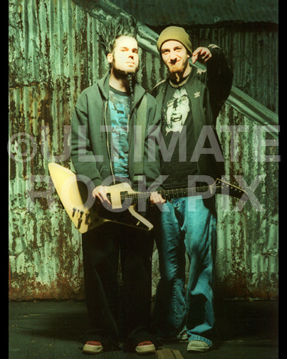 Art Print of Wayne Static and Shavo Odadjian during a photo shoot in 1999 by Marty Temme