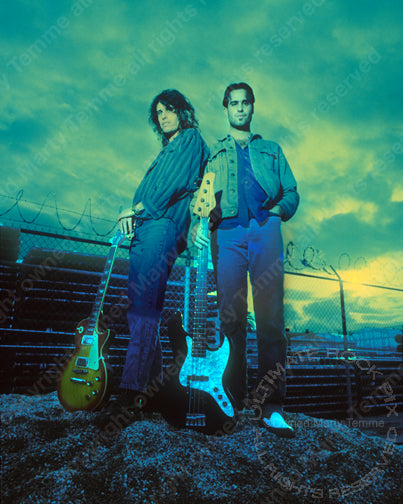 Photo of Dean and Robert DeLeo of Stone Temple Pilots during a photo shoot by Marty Temme