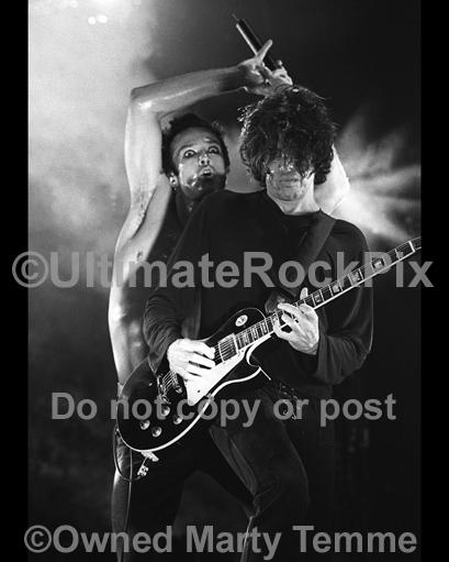 Photos of Scott Weiland and Dean DeLeo of Stone Temple Pilots Performing Together Onstage by Marty Temme