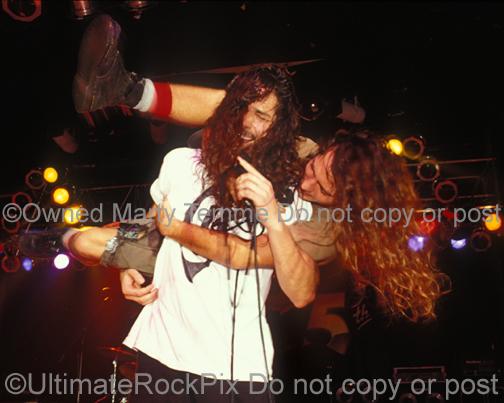 Photos of Chris Cornell and Eddie Vedder of Temple of the Dog in Concert in 1991 by Marty Temme