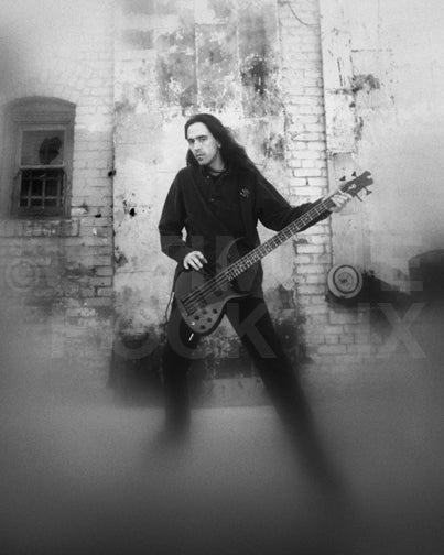 Photo of Greg Christian of Testament during a photo shoot in 1994 by Marty Temme
