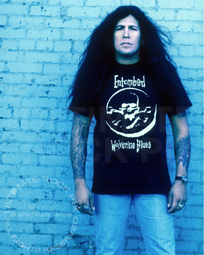 Photo of Chuck Billy of Testament during a photo shoot in 1994 by Marty Temme