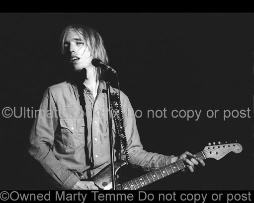 Photos of Tom Petty Playing a Fender Stratocaster in Concert in 1978 by Marty Temme