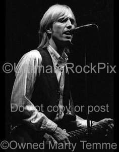 Photos of Tom Petty Playing a Stratocaster in Concert in 1980 by Marty Temme