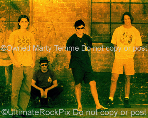 Photo of Adam Jones, Maynard James Keenan, Danny Carey and Paul D'Amour of Tool in 1994 by Marty Temme