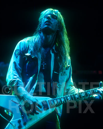 Photo of guitarist Rick Wartell of Trouble in concert by Marty Temme