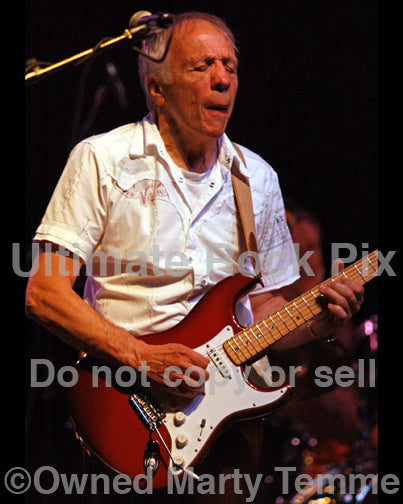Photo of guitarist Robin Trower in concert in 2006 by Marty Temme