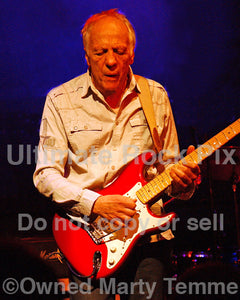 Photo of guitar player Robin Trower in concert in 2009 by Marty Temme