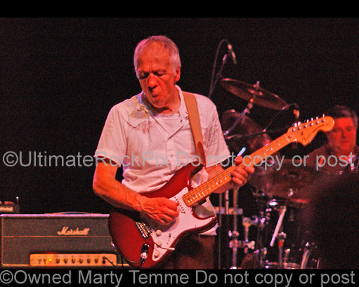 Photo of guitar player Robin Trower in concert in 2006 by Marty Temme