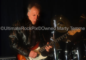 Photo of guitarist Robin Trower in concert in 1999 by Marty Temme