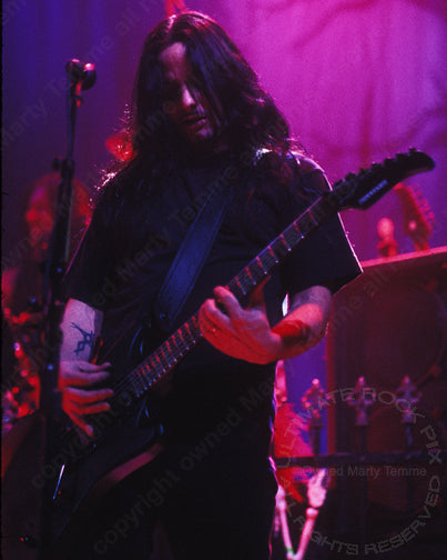 Photo of guitarist Kenny Hickey of Type O Negative in concert by Marty Temme