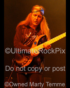 Photo of guitarist Uli Jon Roth in concert in 2008 by Marty Temme