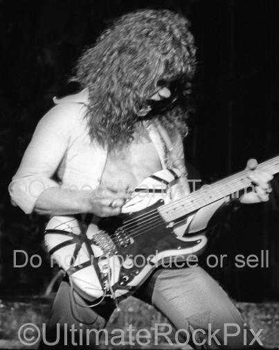 Photos of Eddie Van Halen of Van Halen in Concert in 1978 by Marty Temme