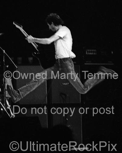 Photos of Pete Townshend of The Who Jumping Through the Air Onstage in 1980 by Marty Temme