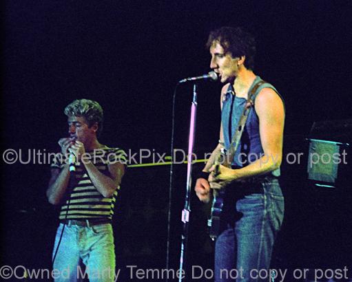 Photos of Pete Townshend and Roger Daltrey of The Who in Concert in 1982 by Marty Temme