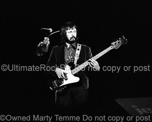 Photos of Bassist John Entwistle of The Who in Concert in 1974 by Marty Temme