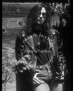 Black and white photo of Kip Winger on a photo shoot in 1993 by Marty Temme