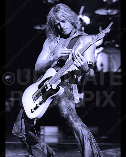 doug aldrich gear Art Print of Doug Aldrich of Whitesnake playing slide guitar in concert- wsdabw033b