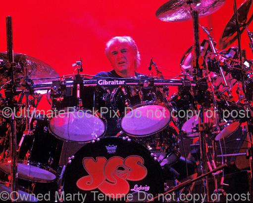 Photos of Drummer Alan White of the Band Yes Performing in Concert in 2003 by Marty Temme
