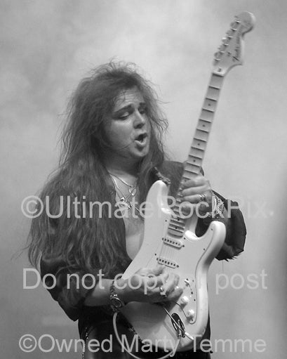 Photo of guitarist Yngwie Malmsteen in concert in 2008 by Marty Temme