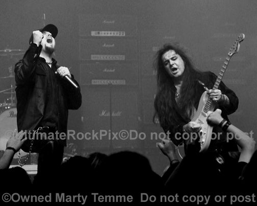 Photo of Yngwie Malmsteen and Tim Ripper Owens in 2008 by Marty Temme