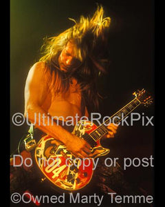 Photos of Guitarist Zakk Wylde of Ozzy Osbourne in Concert in 1991 by Marty Temme